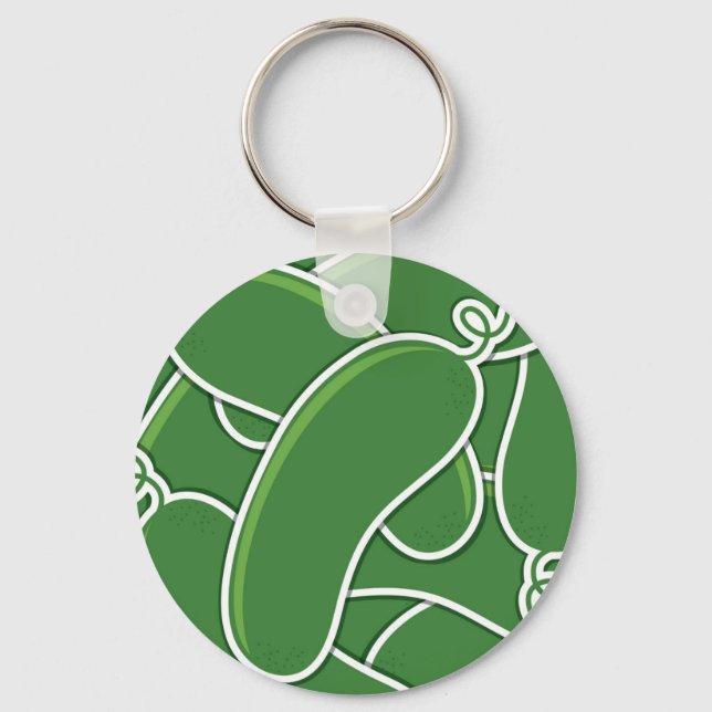 Funky cucumber keychain (Front)