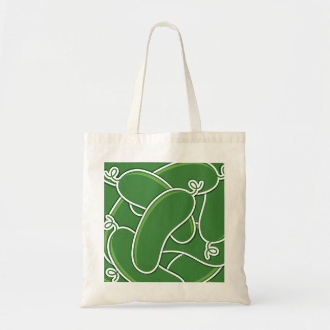 Funky cucumber tote bag (Front)