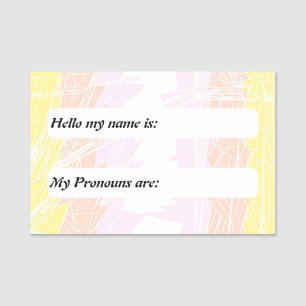 Funky Customizable Pangender Pride Flag Name Tag