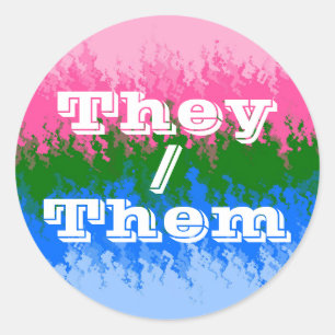 Funky Customizable Pronoun Omniromantic Pride Flag Classic Round Sticker
