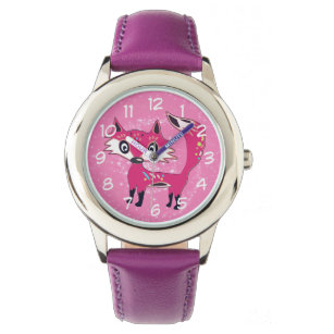 Funky Cute Pink Fox Watch