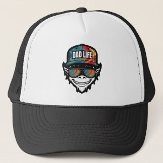 Funky Dad Life Monkey Trucker Hat
