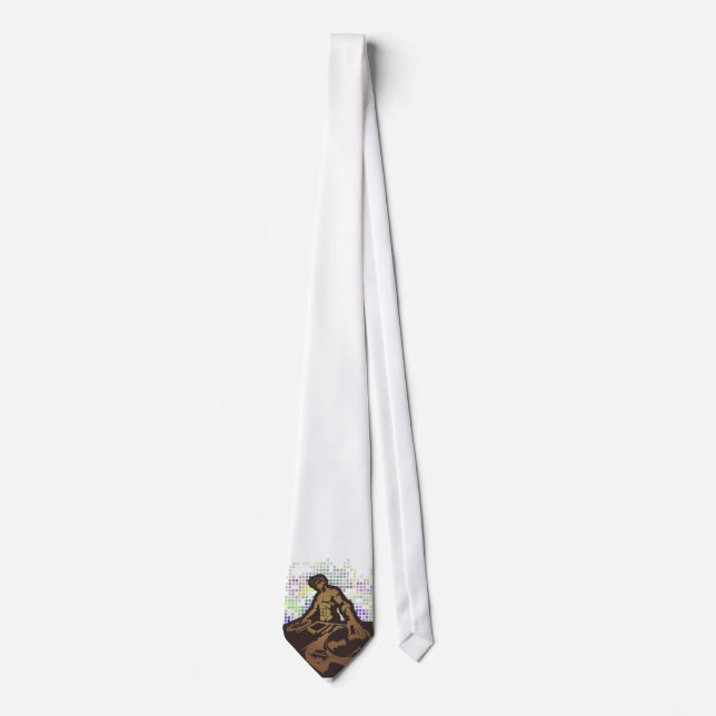 funky deejay vector design tie (Front)