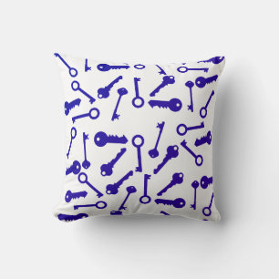 Funky Different Key Shapes Pattern Cushion Pillow