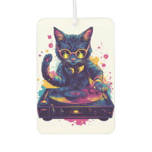 Funky DJ Cat � Retro Disco Kitty Party Air Freshener