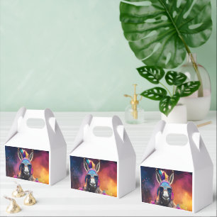 Funky Donkey Blue Glasses Favor Box