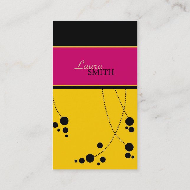 Funky Dots Business Cards (Front)