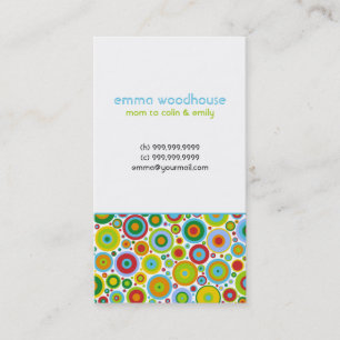 "Funky Dots 'n' Stripes" Mommy Business Card