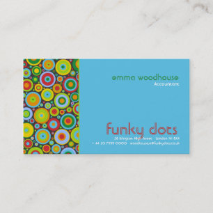 Funky Dots :: Turquoise Business Card