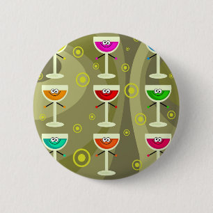 Funky Drinks 2 Inch Round Button