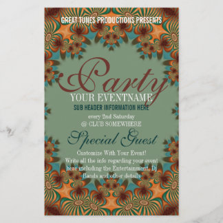 Funky Earthy Modern Social Party Ready Made Flyer