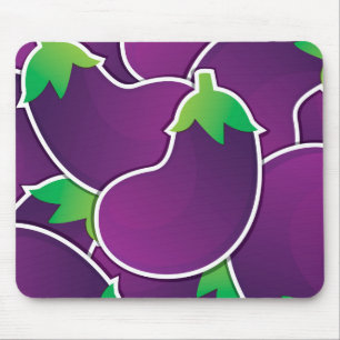 Funky eggplant mouse pad
