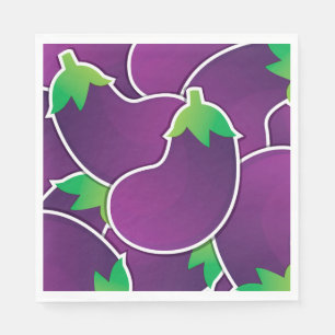 Funky eggplant napkin