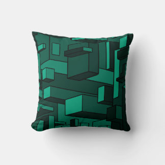 Funky Emerald Green Throw Pillow