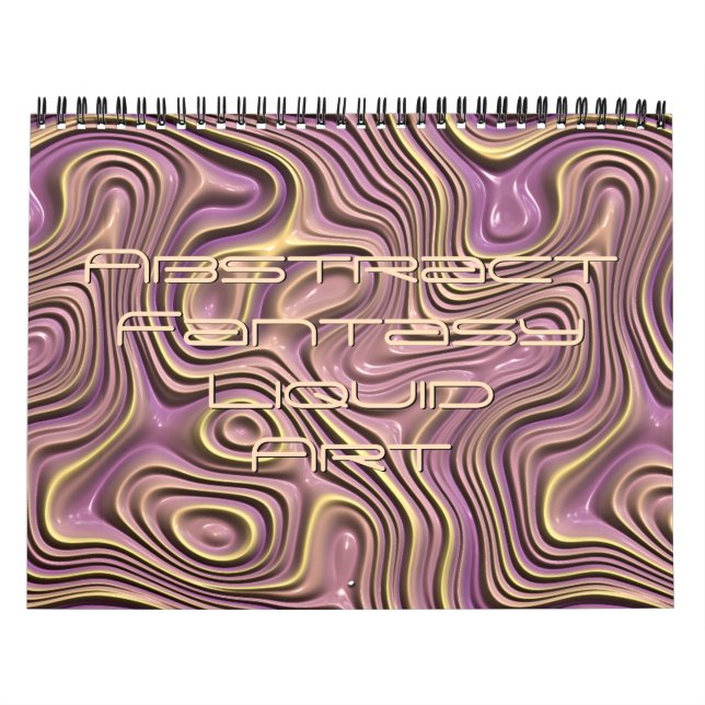 Funky Fantasy Waves 3D Modern Art Designs Calendar (Cover)