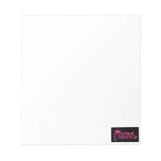 Funky faux hot pink glitter Gym Queen plain paper Notepad