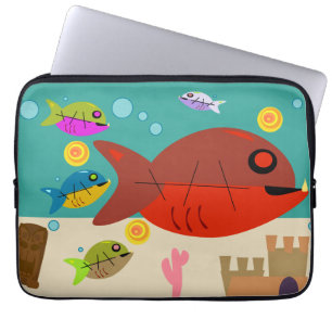 Funky Fifties Fish Tank Laptop Sleeve