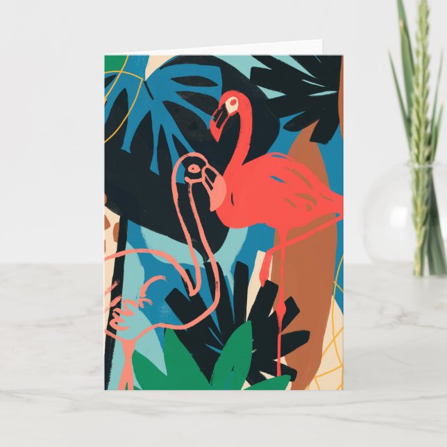 Funky Flamingo Card (Front)