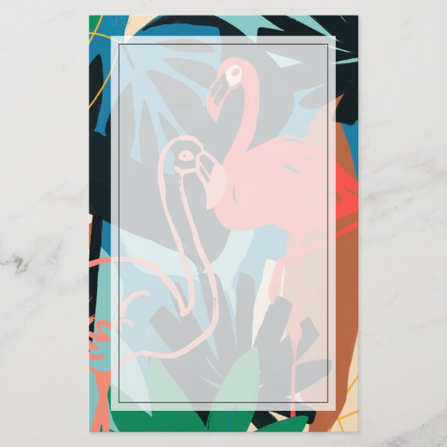 Funky Flamingo Stationery (Front)