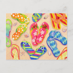 Funky Flip Flops Postcard