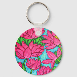 Funky Floral - Lotus Key Chain