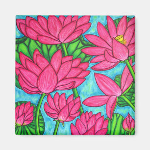 Funky Floral - Lotus Magnet