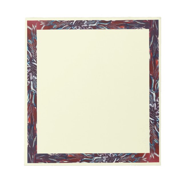 Funky Flower Border Notepad (Front)