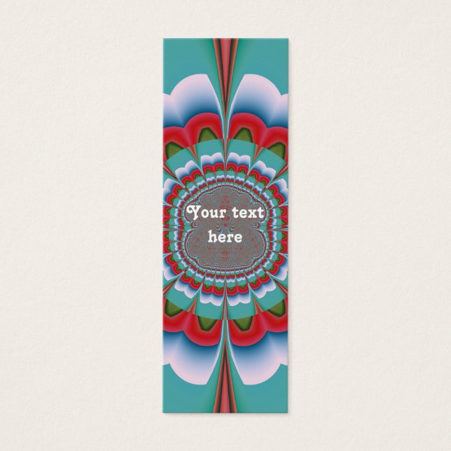 Funky Flower Custom Bookmark (Front)