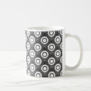 Funky Flower Mug, Metallic Grey Coffee Mug