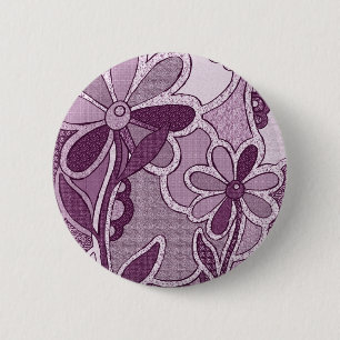 Funky Flowers Button