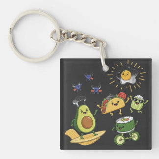 Funky Food Squad keychain