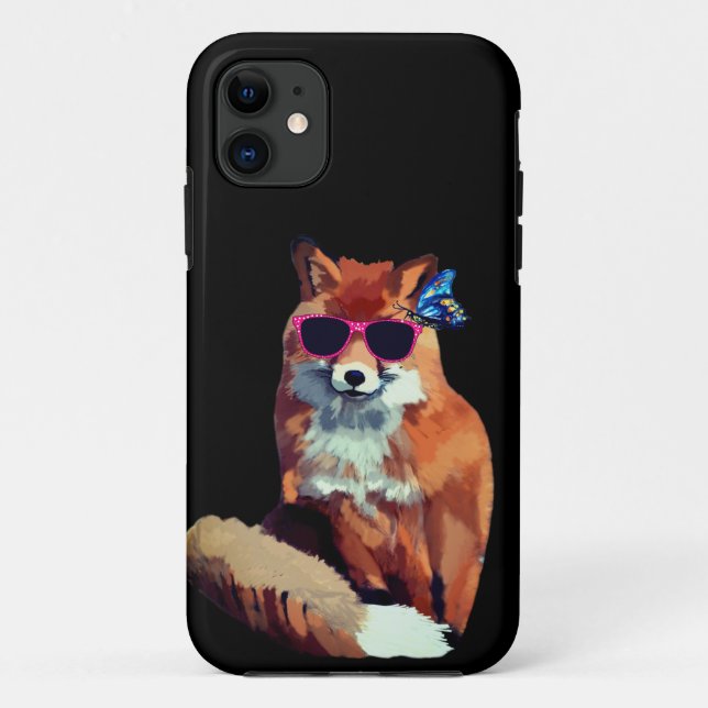 Funky Fox iPhone SE + iPhone 5/5S, Barely There Case-Mate iPhone Case (Back)