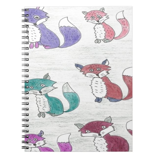 Funky Foxes Pattern Notebook (Front)