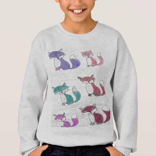 Funky Foxes Pattern Sweatshirt