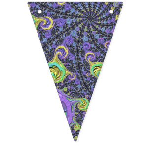 Funky Fractal Bunting Flags