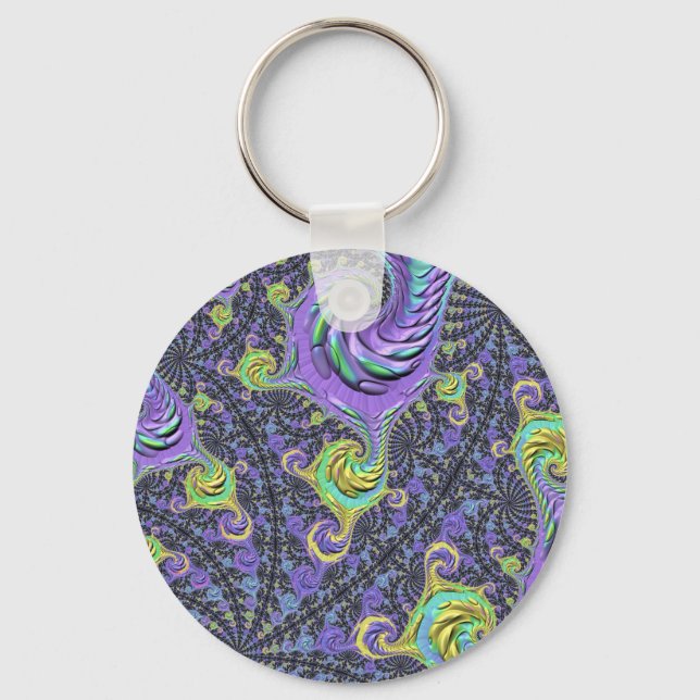 Funky Fractal Keychain (Front)
