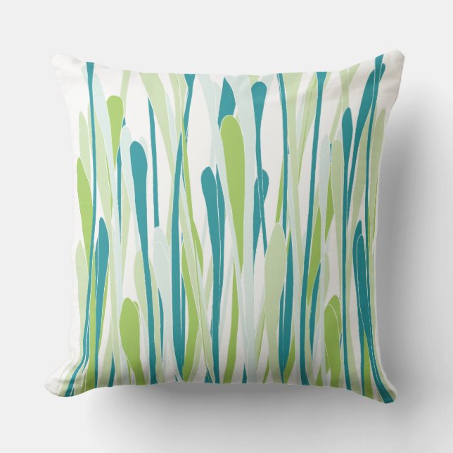 Funky Fresh Grasses Design Pillow (Front)