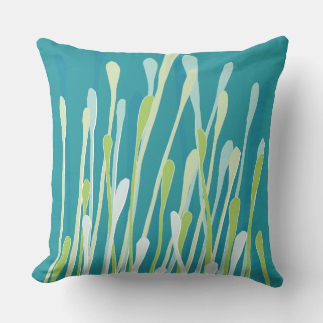 Funky Fresh Grasses Design Pillow (Front)