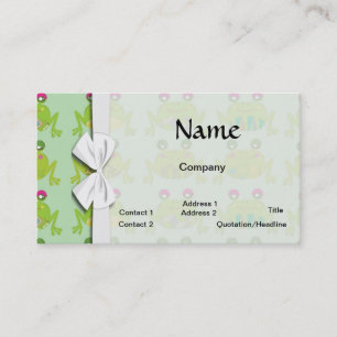funky froggy frogs business card