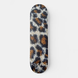 funky fun fluffy leopard print pattern original skateboard