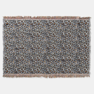 funky fun fluffy leopard print pattern original throw blanket