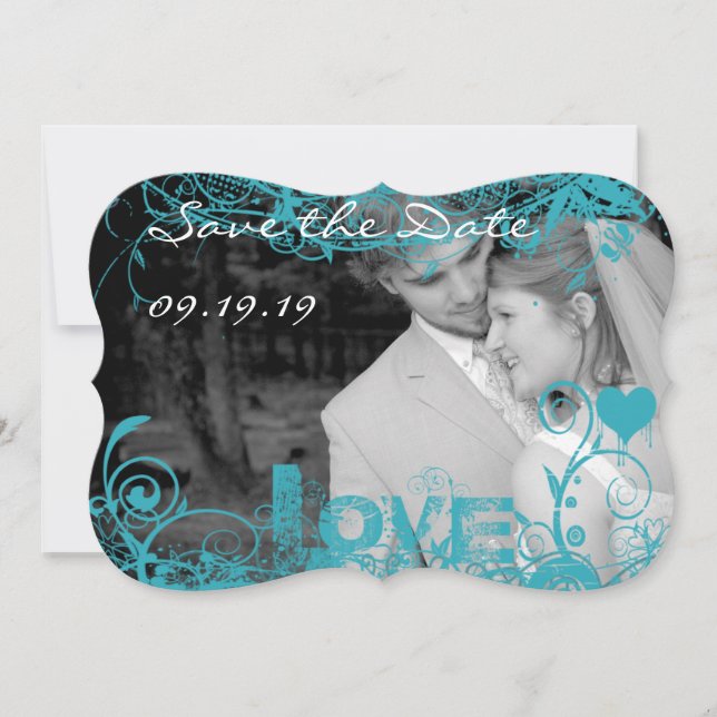 Funky Fun Photo Wedding Save the Date (Front)