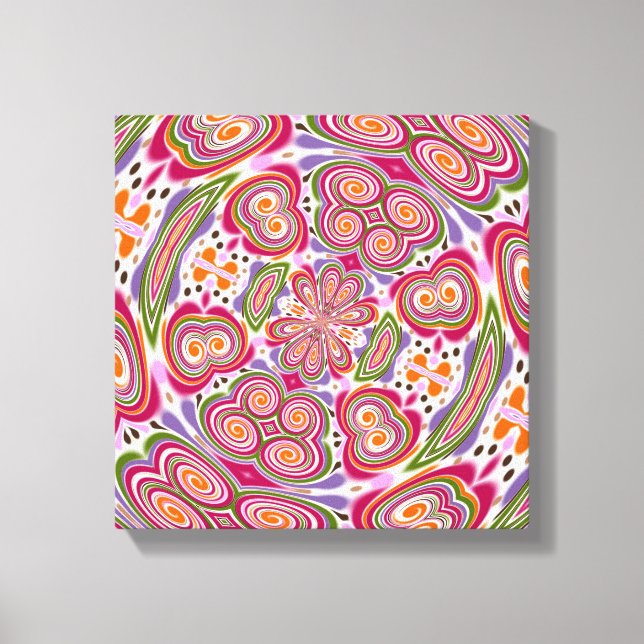 Funky Fungus: Psilocybe Cubensis Canvas Print (Front)