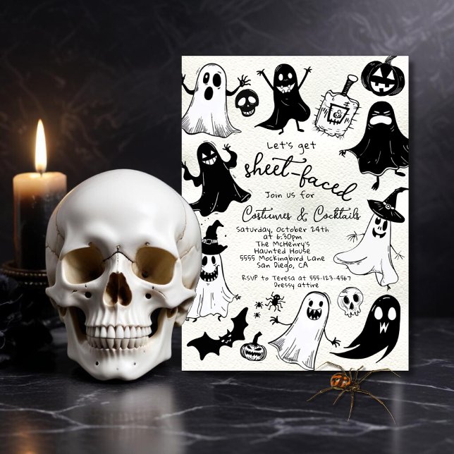 Funky Funny Hand Drawn Halloween Party Invitation (Creator Uploaded)