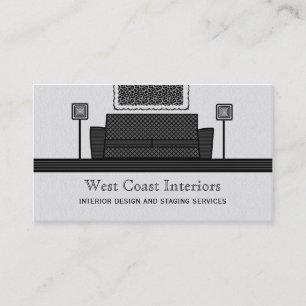 Funky Furniture Business Card, Grey Card