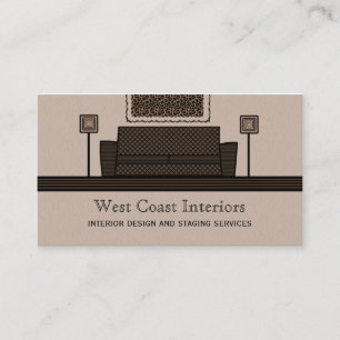 Funky Furniture Business Card, Latte Business Card
