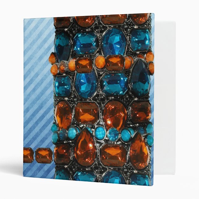 Funky Gem & Jewel Sets notebook Binder (Front/Inside)