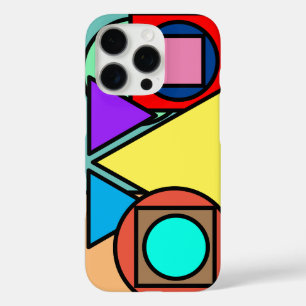 Funky Geometric Colour Shapes Pattern iPhone 16 Pro Case