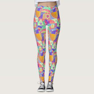 Funky Geometric Designs Multicolor Women's Leggings