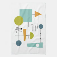 Funky Geometric Flowchart Mid Century Retro